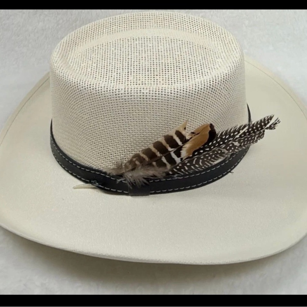 Hat Gallero Women's with Feathers and metal Bird  Size M (H032)